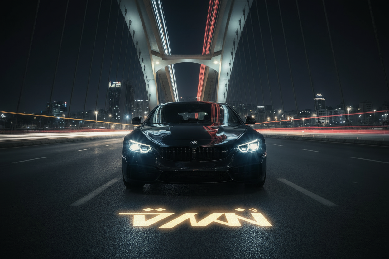 car on bridge 